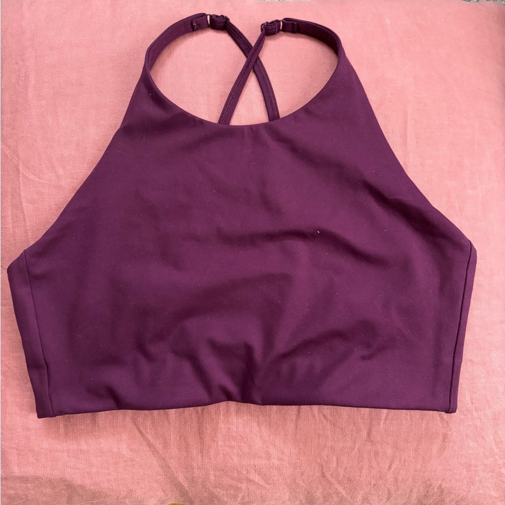 Girlfriend Collective Topanga Bra - Plum in Large